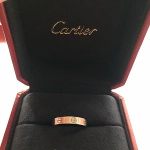 Cartier LOVE ring, white gold, US size 6